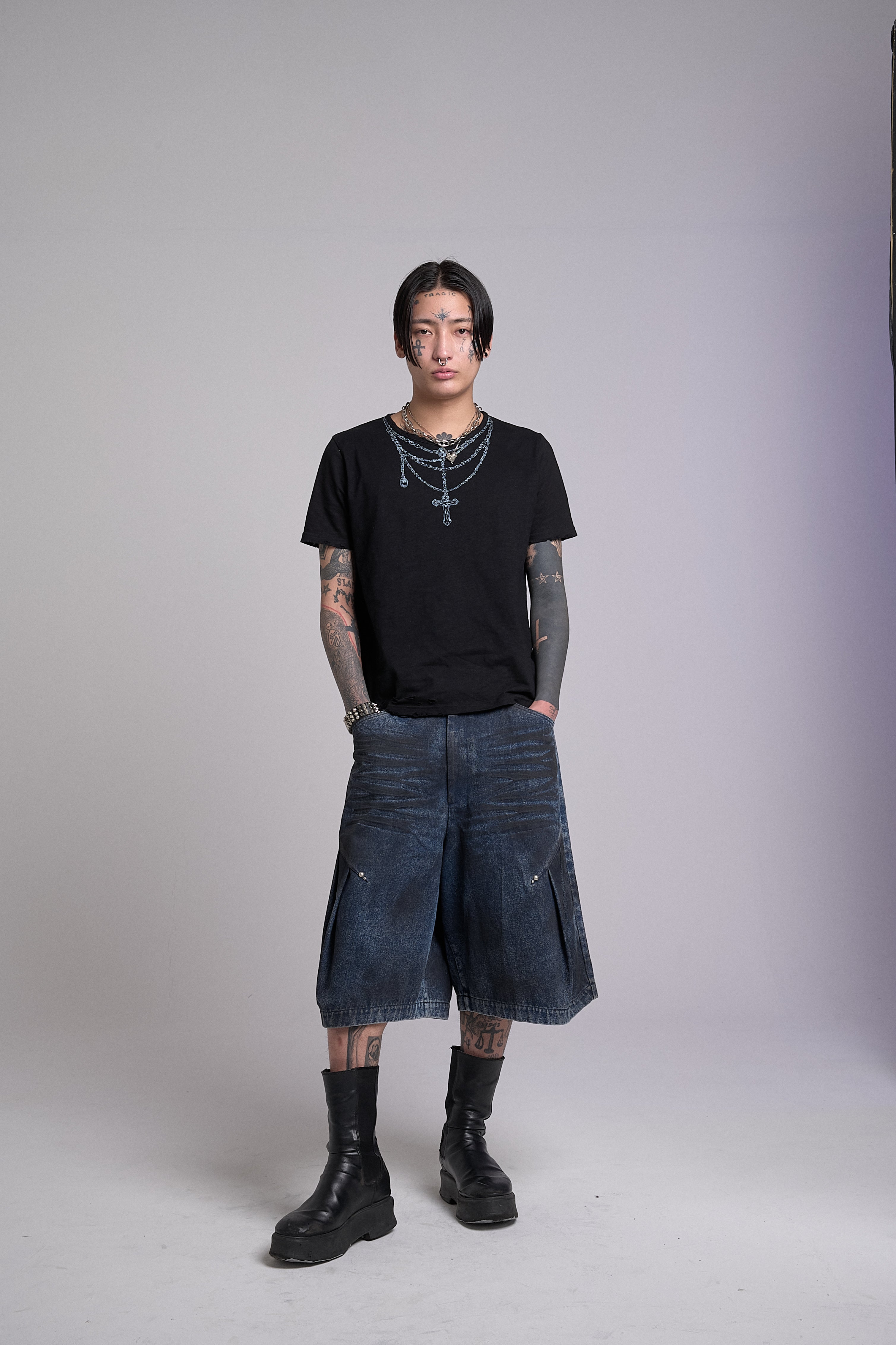 渐变 Bleach Melt Logo 长袖 T 恤 (蓝色) 