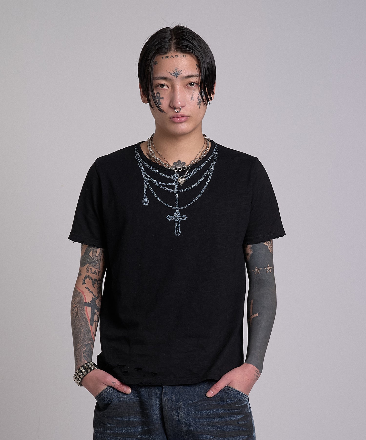 Ruin Texture Graphic Tee (Black)