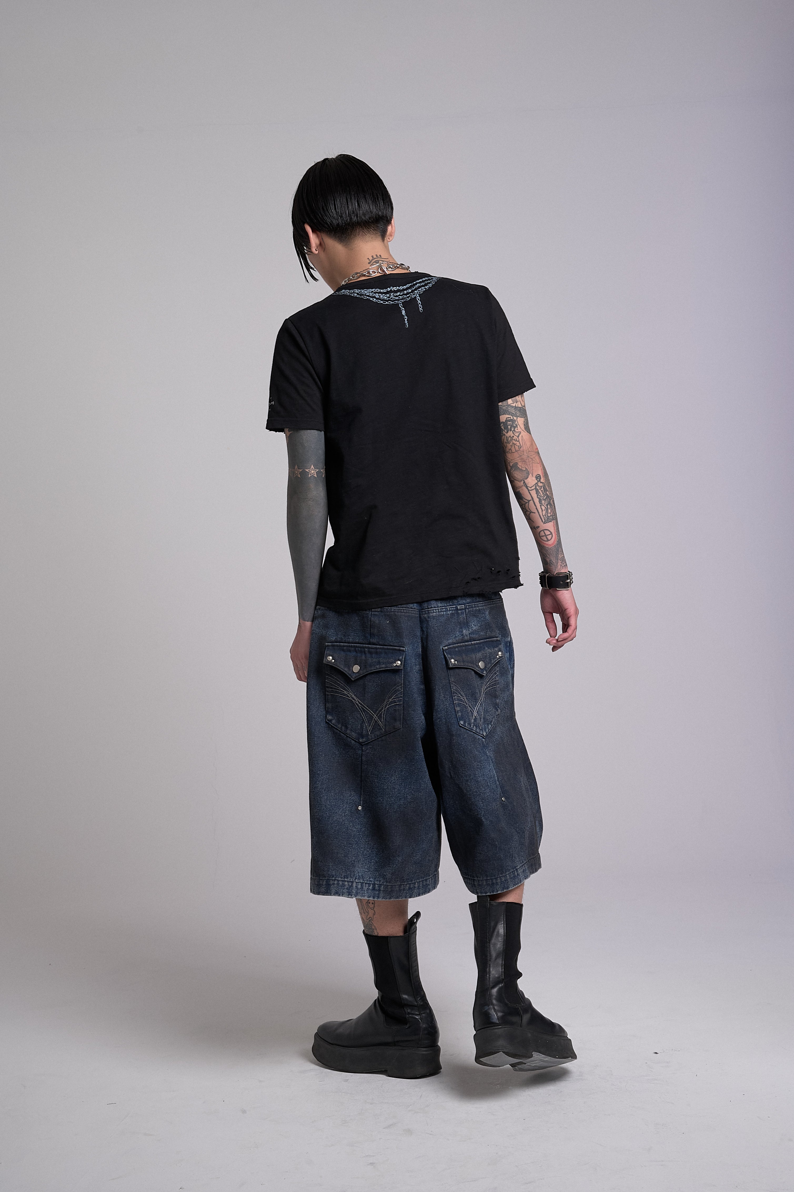 渐变 Bleach Melt Logo 长袖 T 恤 (蓝色) 