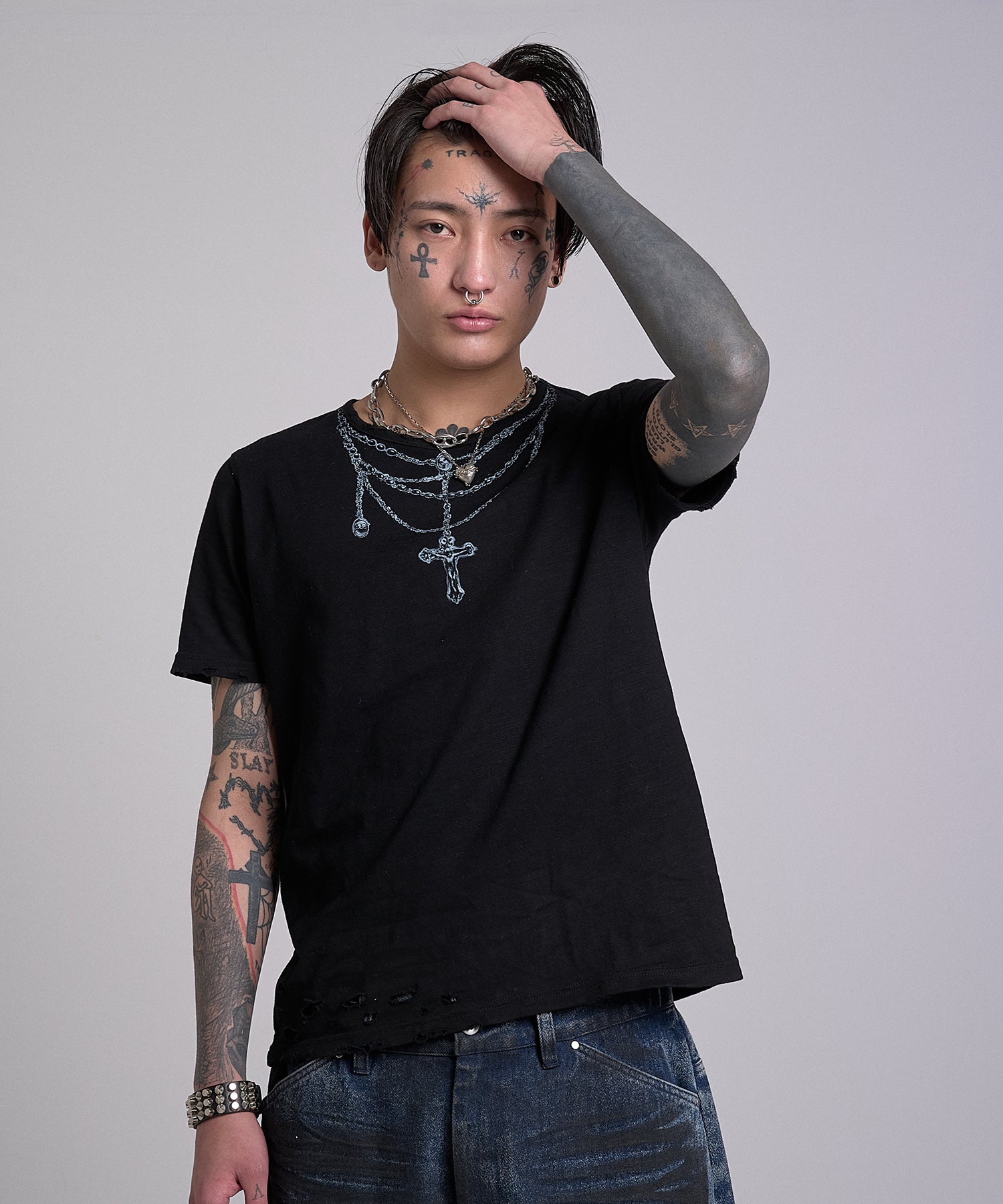 Ruin Texture Graphic Tee (Black)