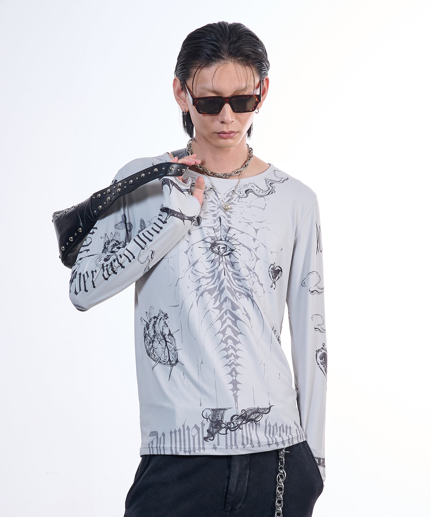 渐变 Bleach Melt Logo 长袖 T 恤 (蓝色)