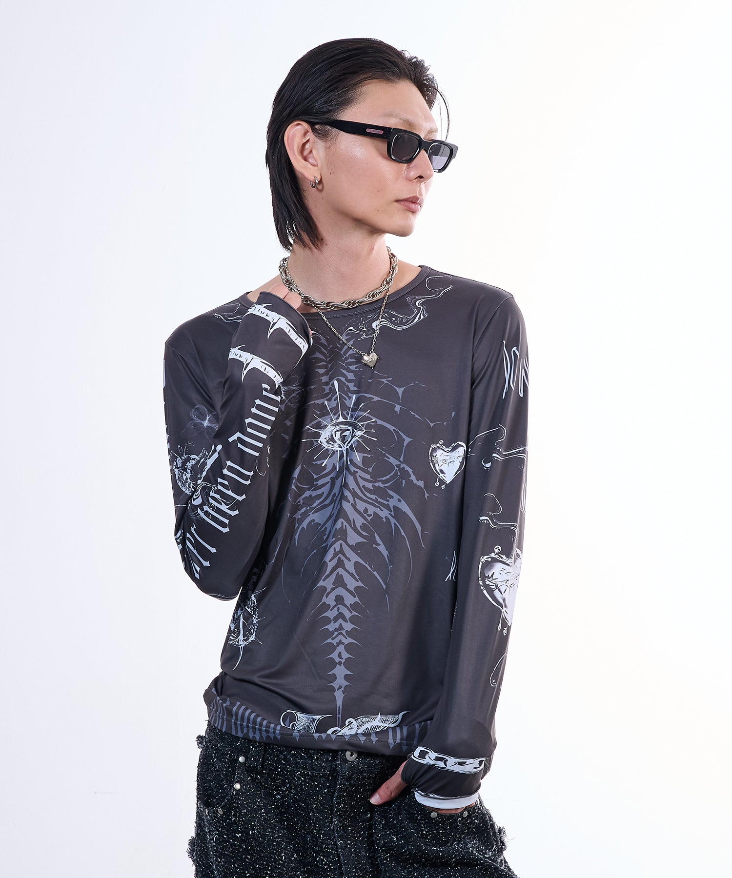 渐变 Bleach Melt Logo 长袖 T 恤 (蓝色)