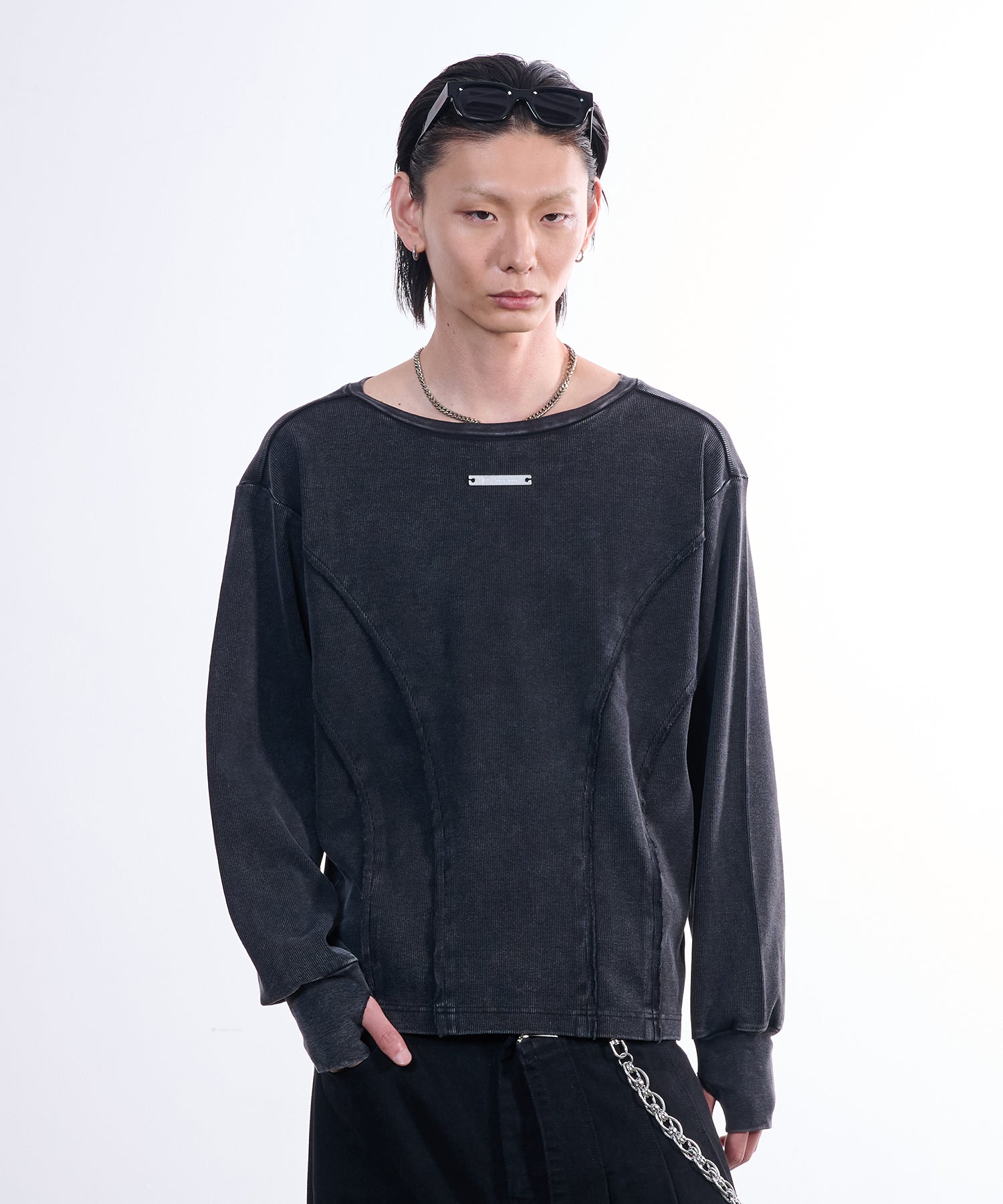 Urban Grunge Long Sleeve T-Shirts（Black）
