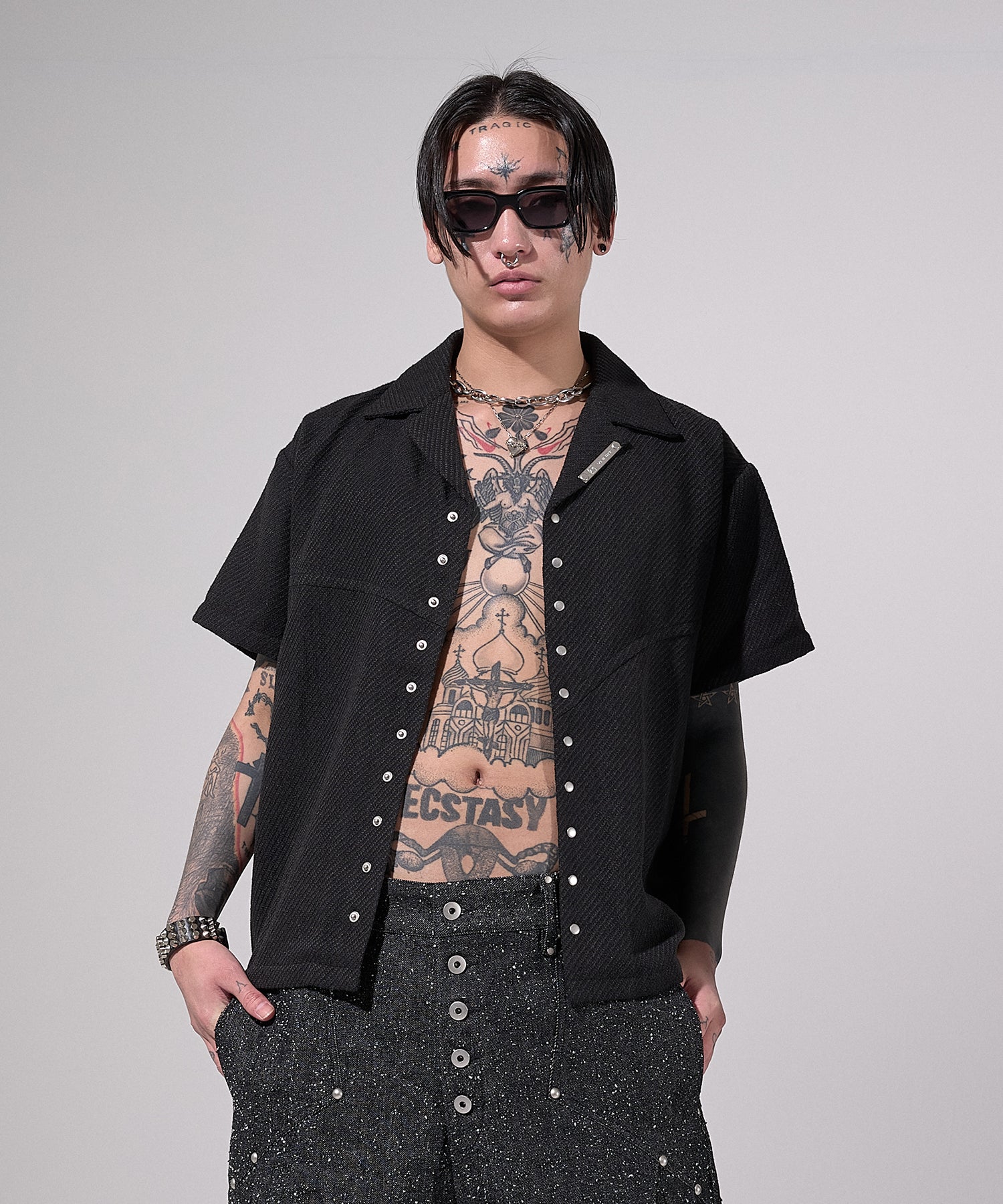 渐变 Bleach Melt Logo 长袖 T 恤 (蓝色) 