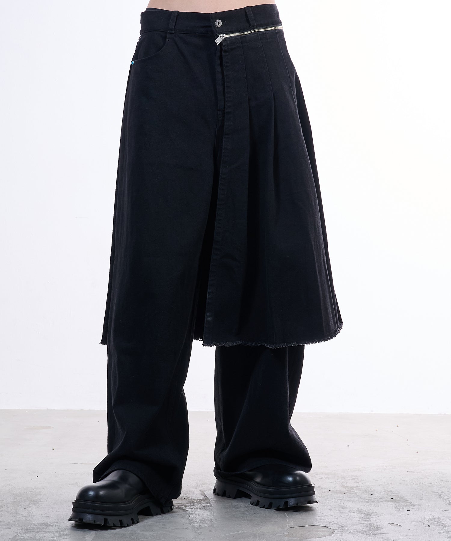 2-Way Skirt Denim (Black)