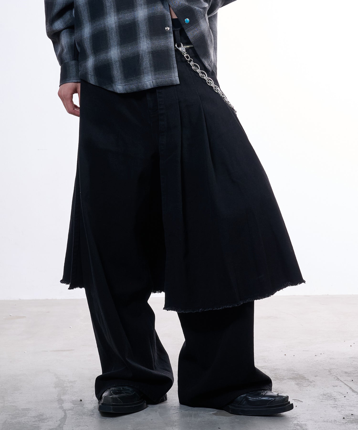 2-Way Skirt Denim (Black)